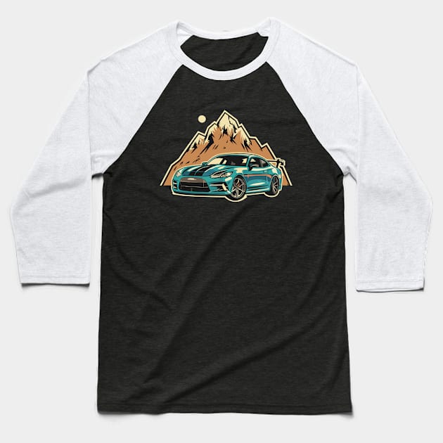 Car in Mountain classic Baseball T-Shirt by Cruise Dresses